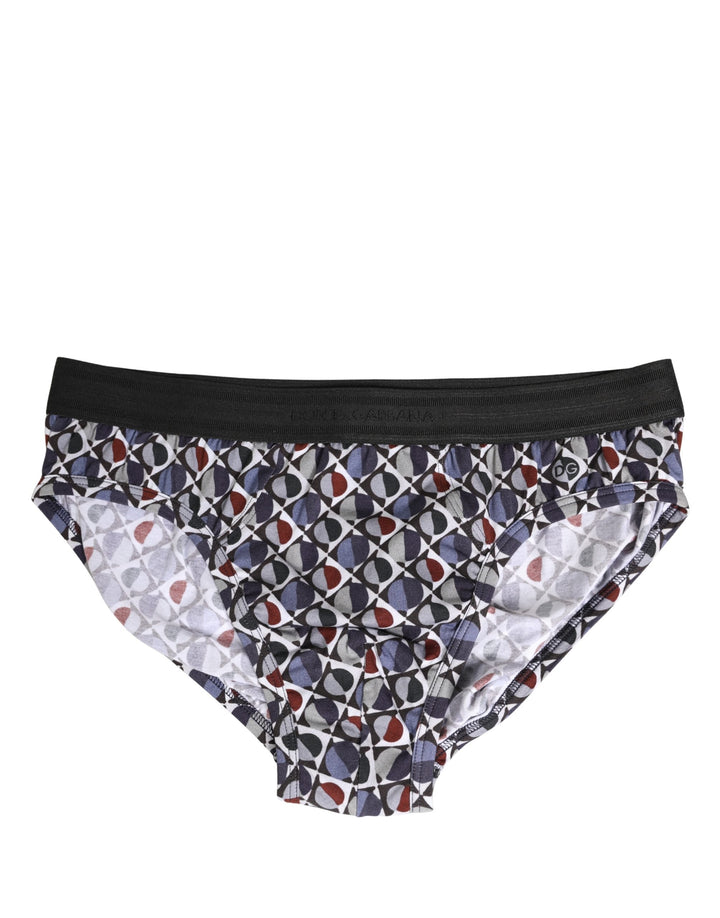Dolce &amp; Gabbana Multicolor Patterned Men Midi Brief Underwear