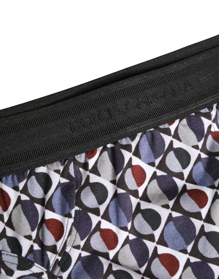 Dolce &amp; Gabbana Multicolor Patterned Men Midi Brief Underwear
