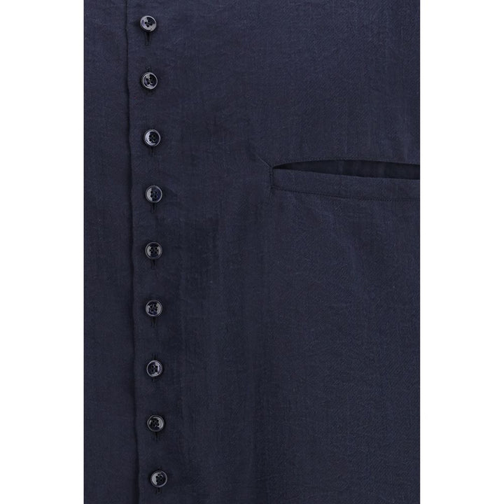 Giorgio Armani Blue Silk Dress Shirt