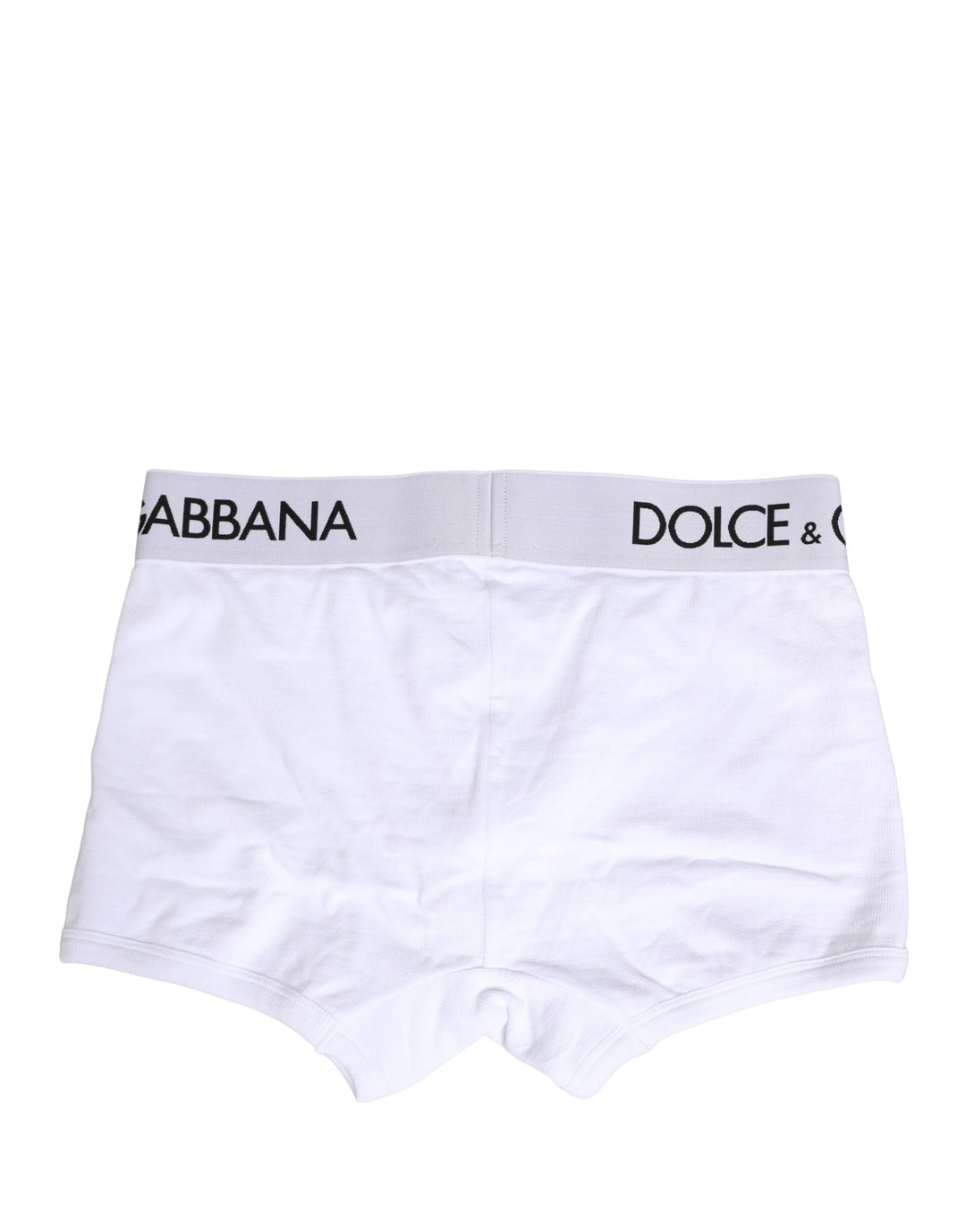 Dolce &amp; Gabbana White Logo Waistband Regular Boxer Underwear