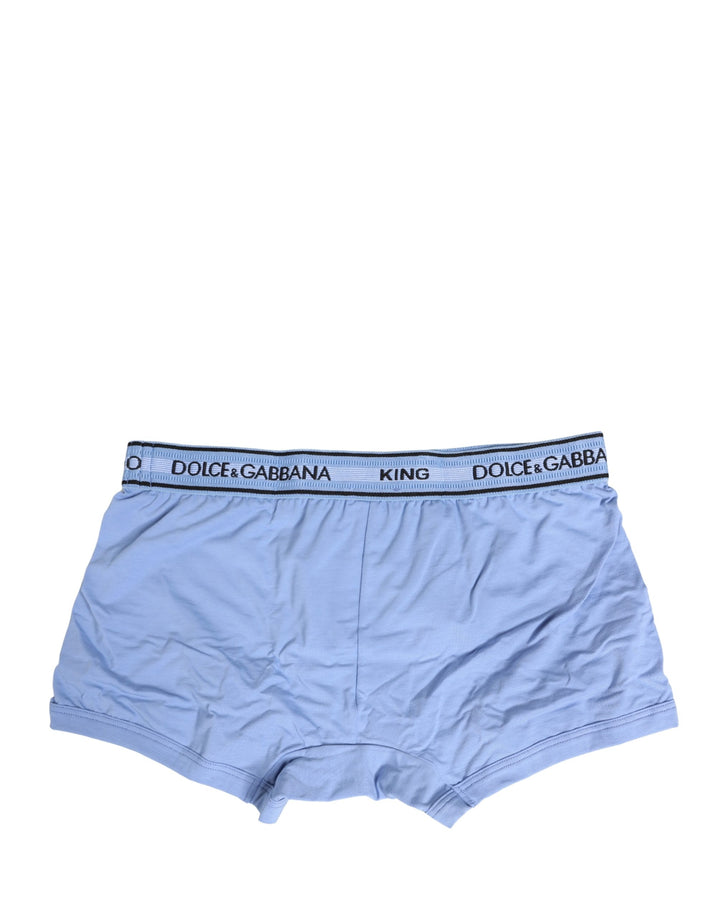 Dolce &amp; Gabbana Light Blue Cotton Men Regular Boxer Underwear