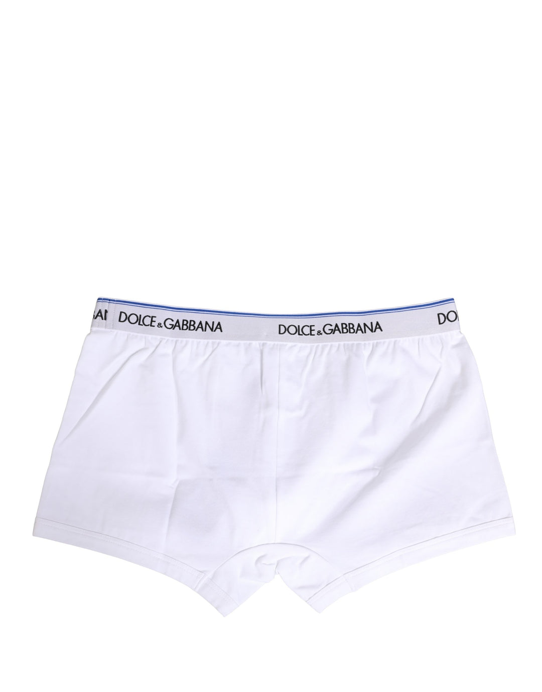 Dolce &amp; Gabbana White Logo Waistband Regular Boxer Underwear