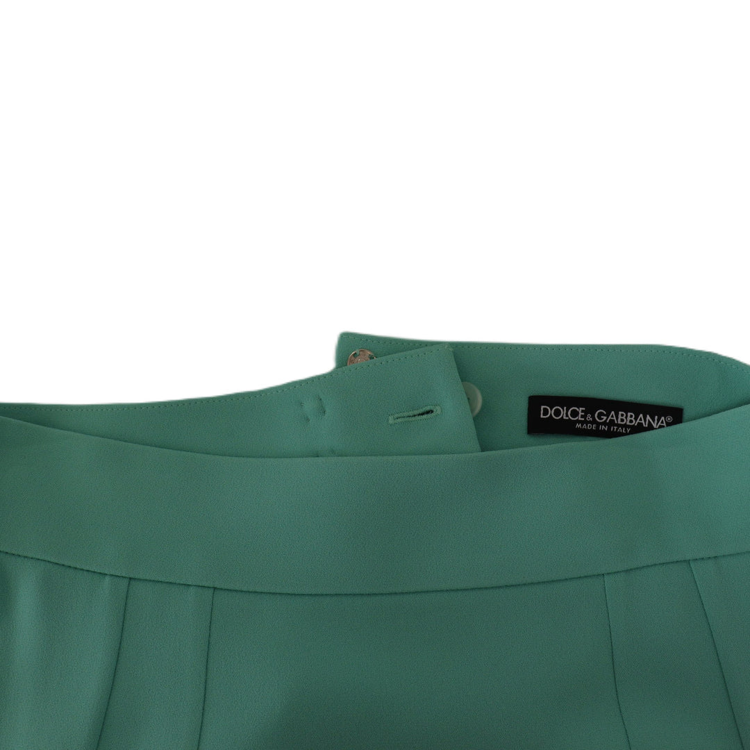 Dolce &amp; Gabbana Mint Green Viscose Pencil Cut Midi Skirt