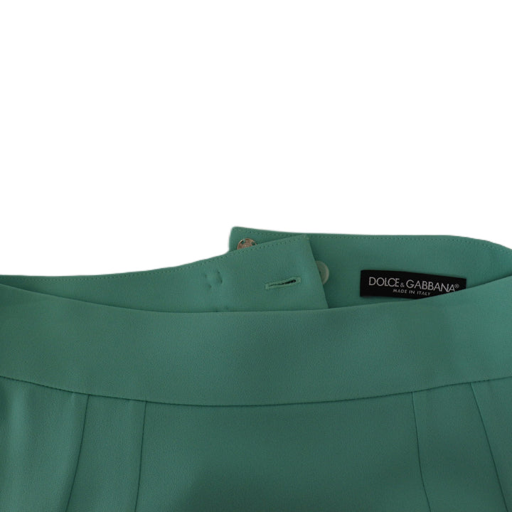 Dolce &amp; Gabbana Mint Green Viscose Pencil Cut Midi Skirt