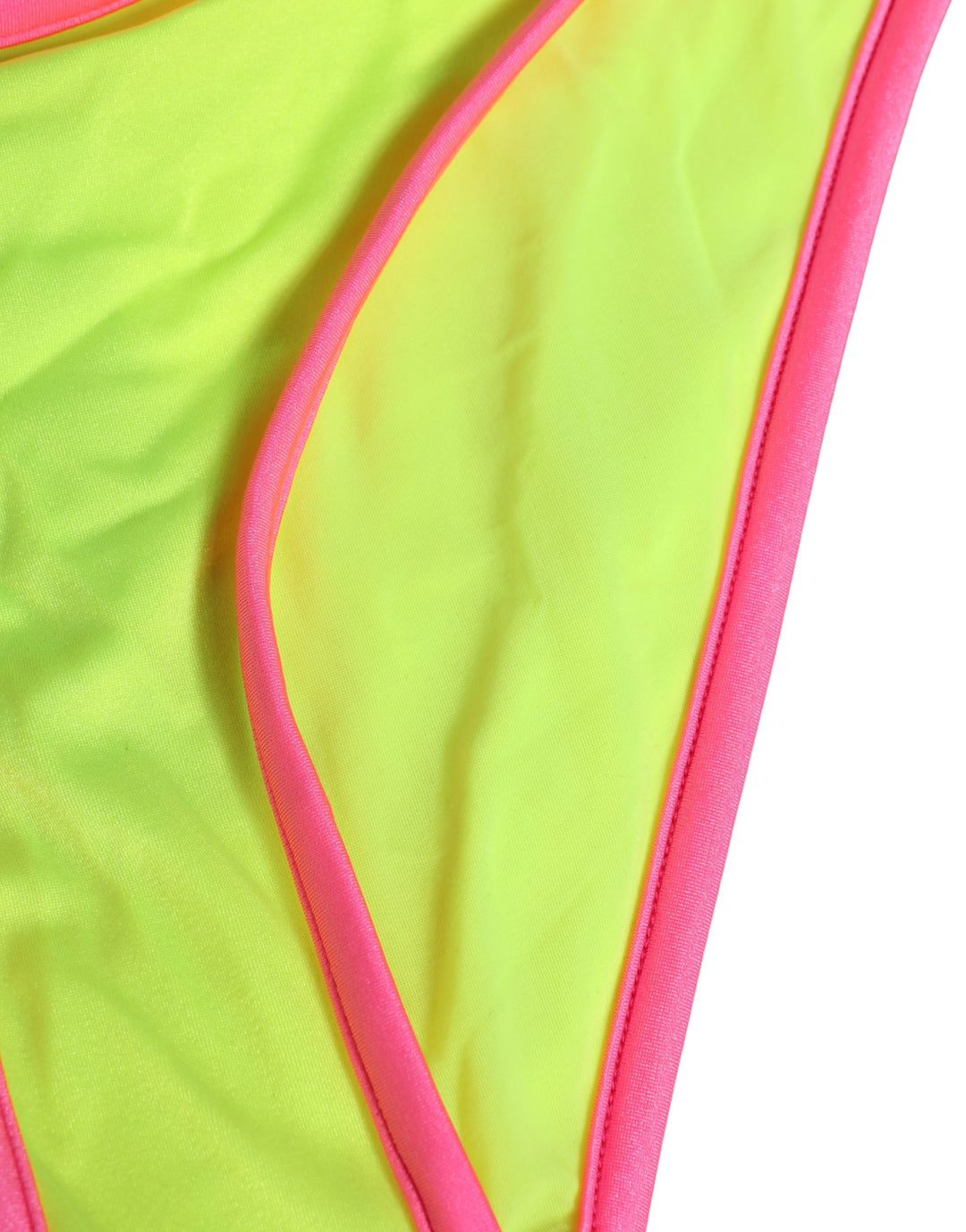 Dolce &amp; Gabbana Yellow Pink Nylon Bottom Beachwear Bikini Underwear