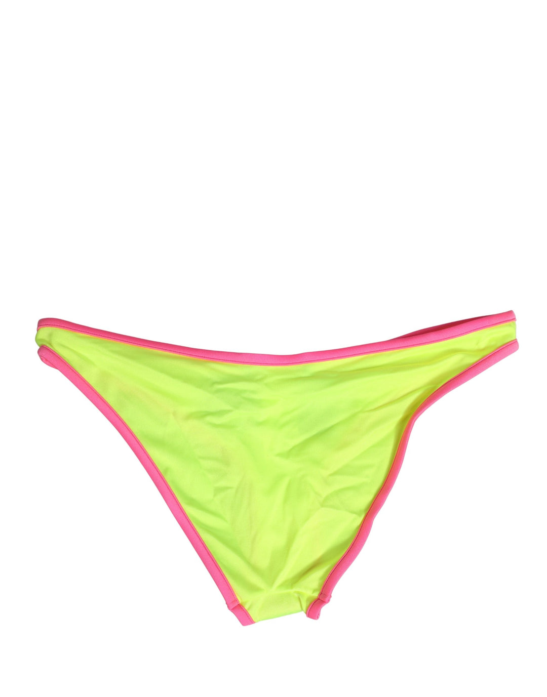 Dolce &amp; Gabbana Yellow Pink Nylon Bottom Beachwear Bikini Underwear