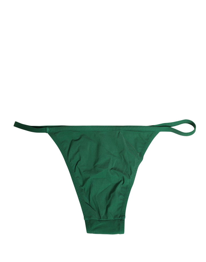 Dolce &amp; Gabbana Green Nylon Bottom Beachwear Bikini Swimwear