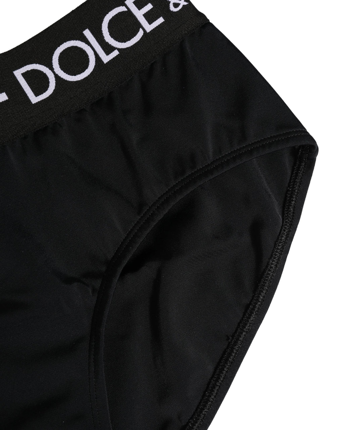 Dolce &amp; Gabbana Black Nylon Stretch Coulotte Panty Underwear
