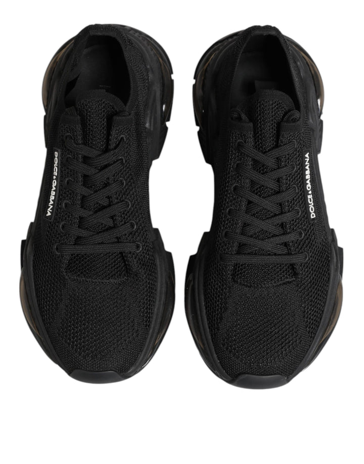 Dolce &amp; Gabbana Black Airmaster Low Top Men Sneakers Shoes