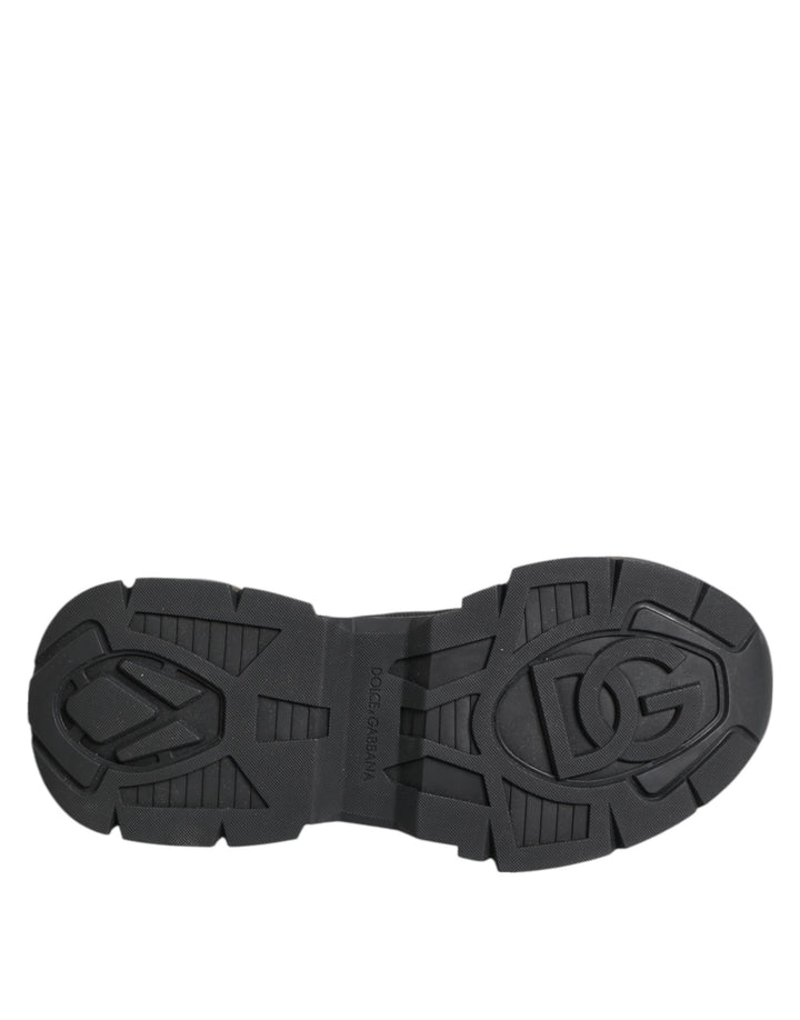 Dolce &amp; Gabbana Black Airmaster Low Top Men Sneakers Shoes