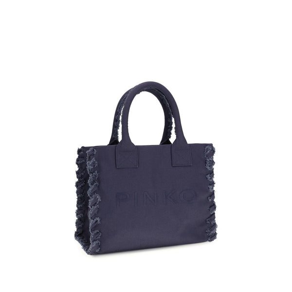 PINKO - Blue Cotton Shoulder Bag