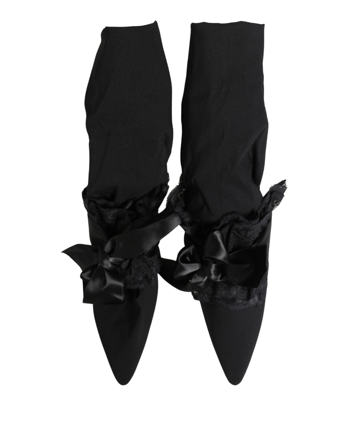 Dolce &amp; Gabbana Black Suede Mid Calf Boots Shoes