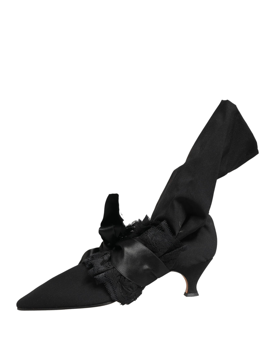 Dolce &amp; Gabbana Black Suede Mid Calf Boots Shoes
