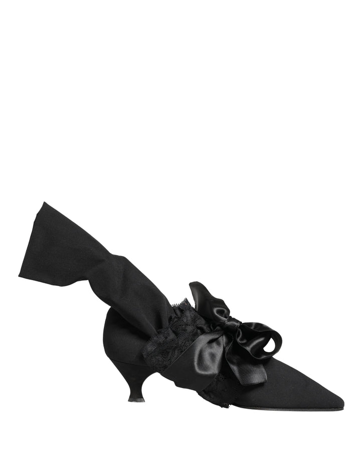 Dolce &amp; Gabbana Black Suede Mid Calf Boots Shoes