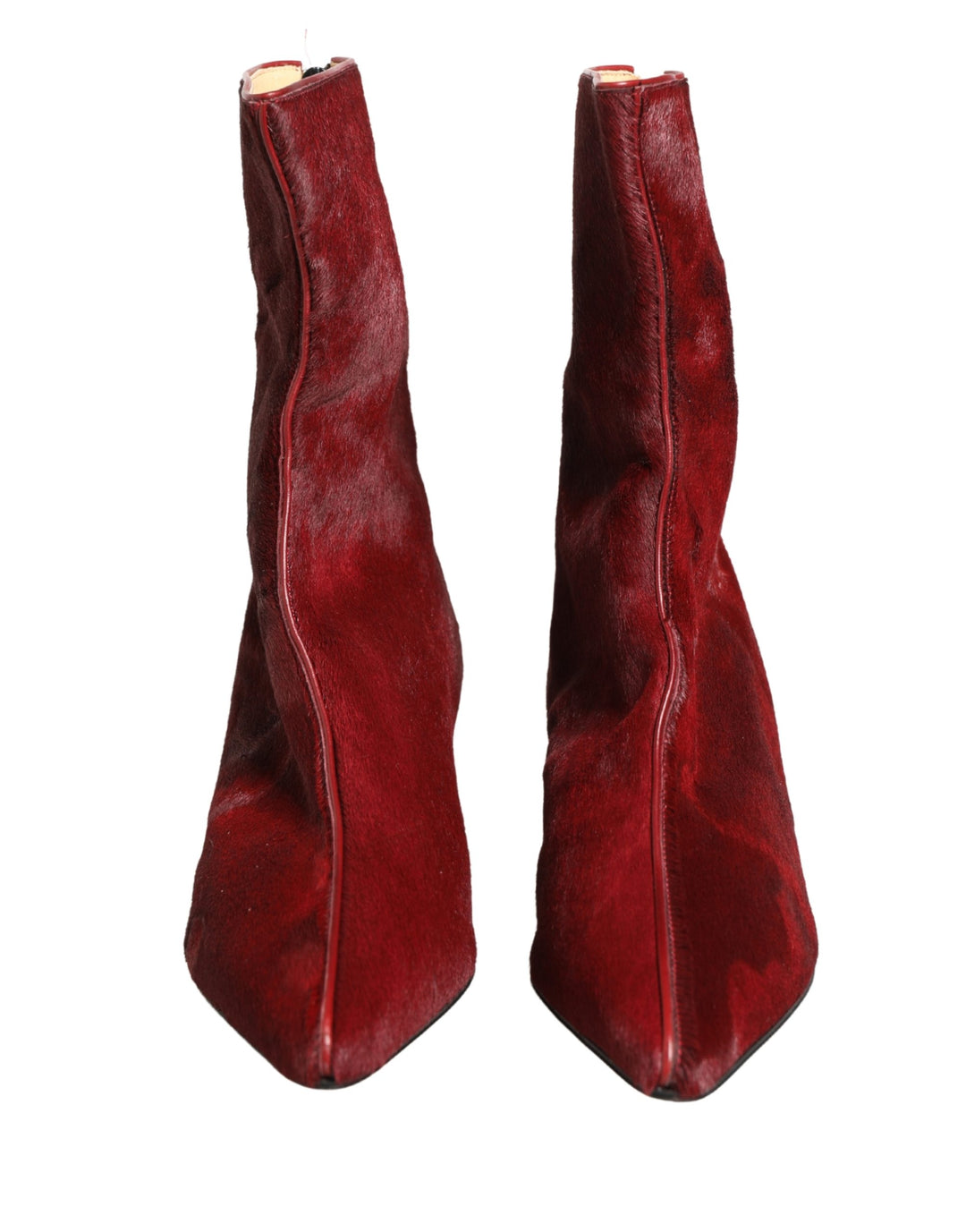 Dolce &amp; Gabbana Burgundy Mid Calf Boots Shoes