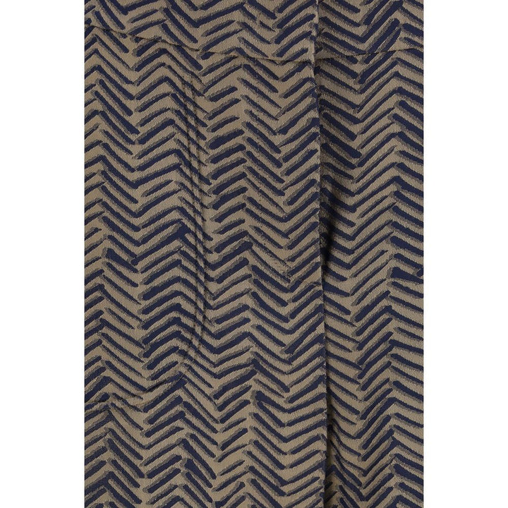 Giorgio Armani Brown Viscose Casual Pants