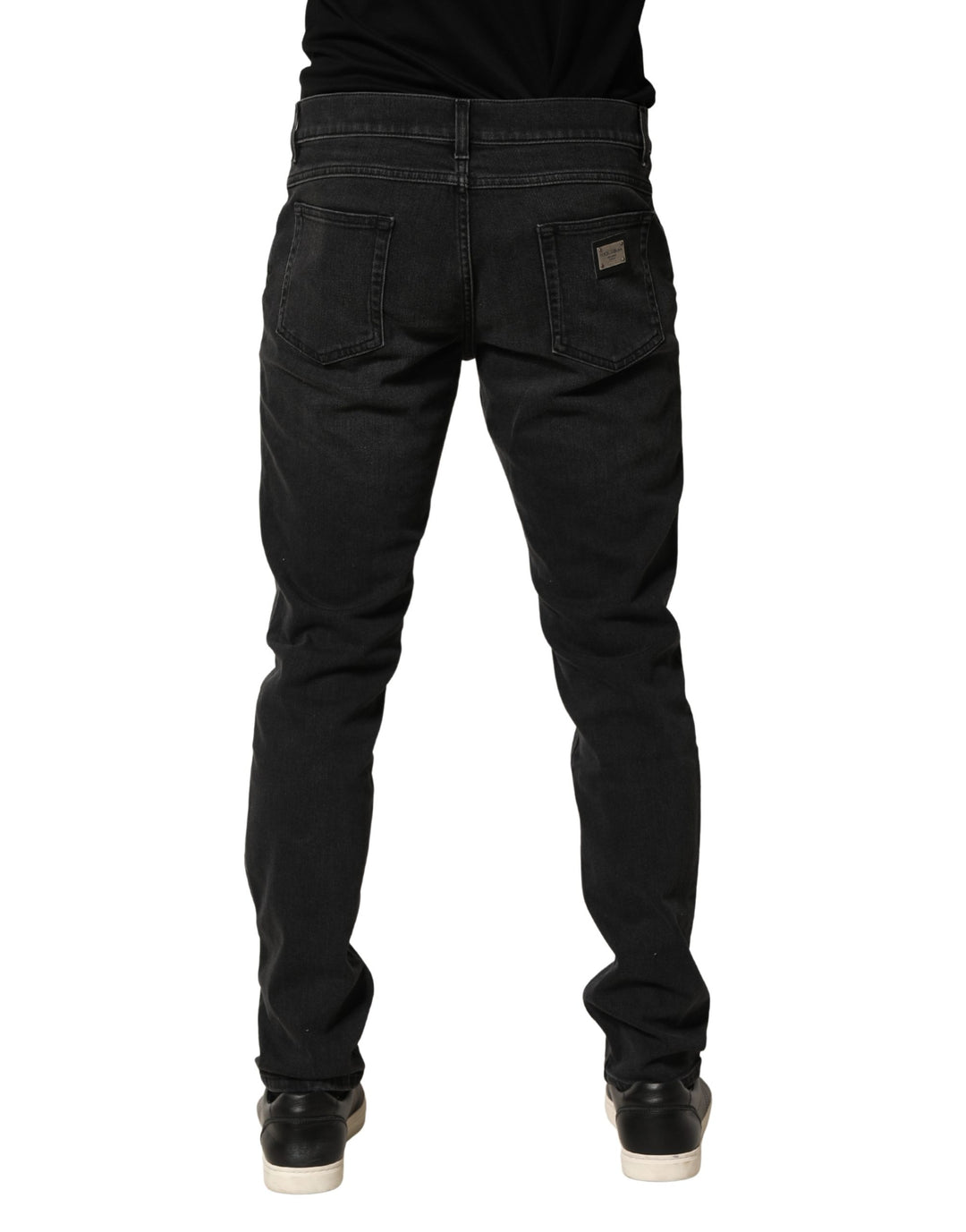 Dolce &amp; Gabbana Black Cotton Stretch Regular SkinnyDenim Jeans