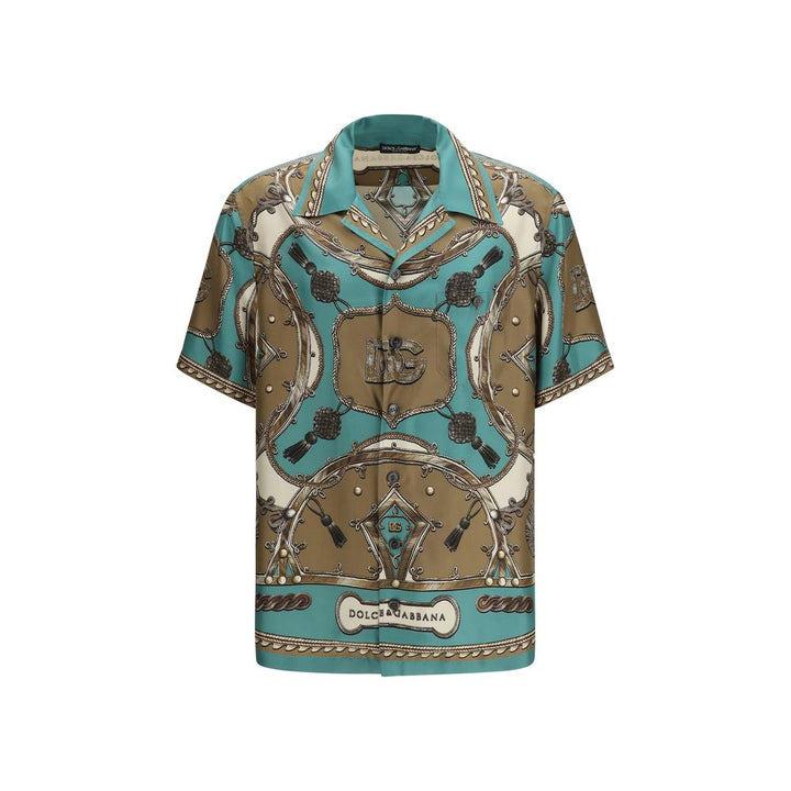 Dolce &amp; Gabbana Multicolor Silk Pattern Shirt