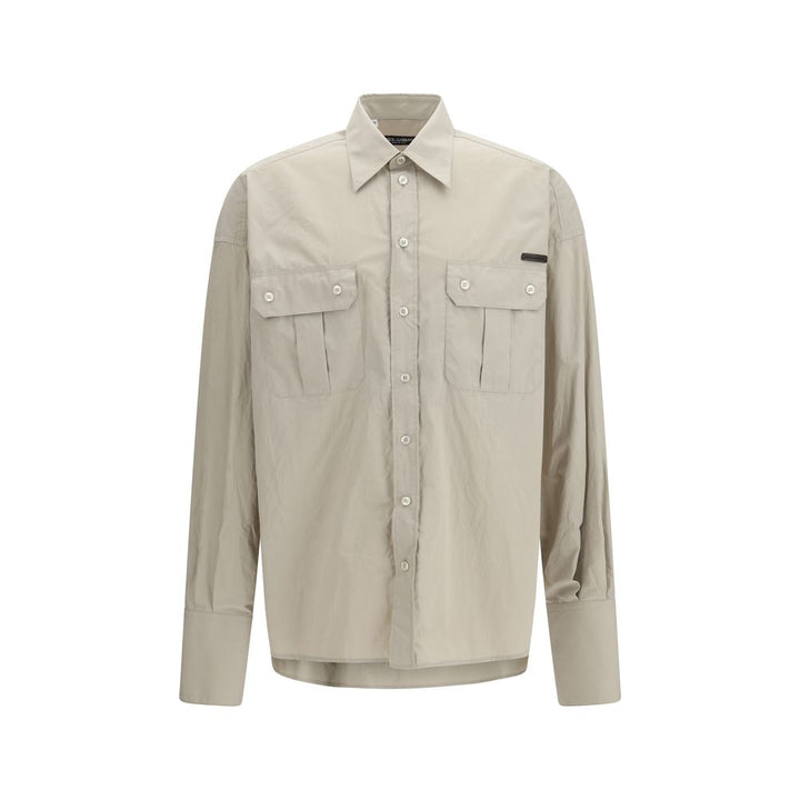 Dolce &amp; Gabbana Beige Cotton Dress Shirt