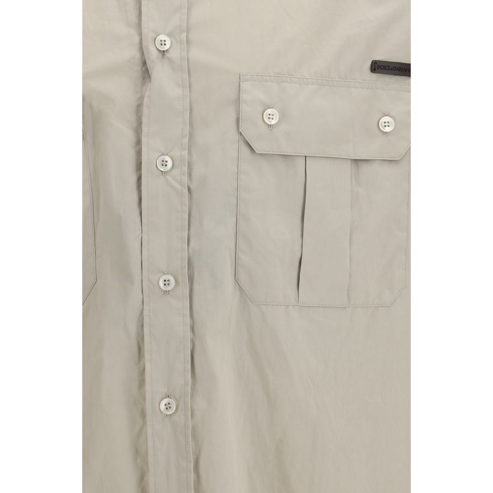 Dolce &amp; Gabbana Beige Cotton Dress Shirt