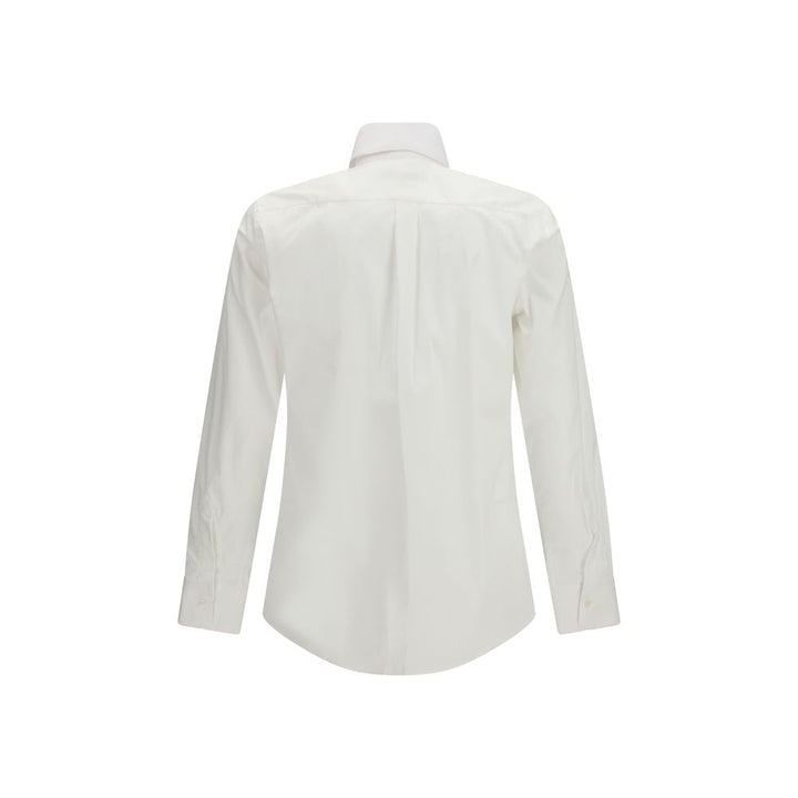 Dolce &amp; Gabbana White Alpaca Vicugna Pacos Dress Shirt