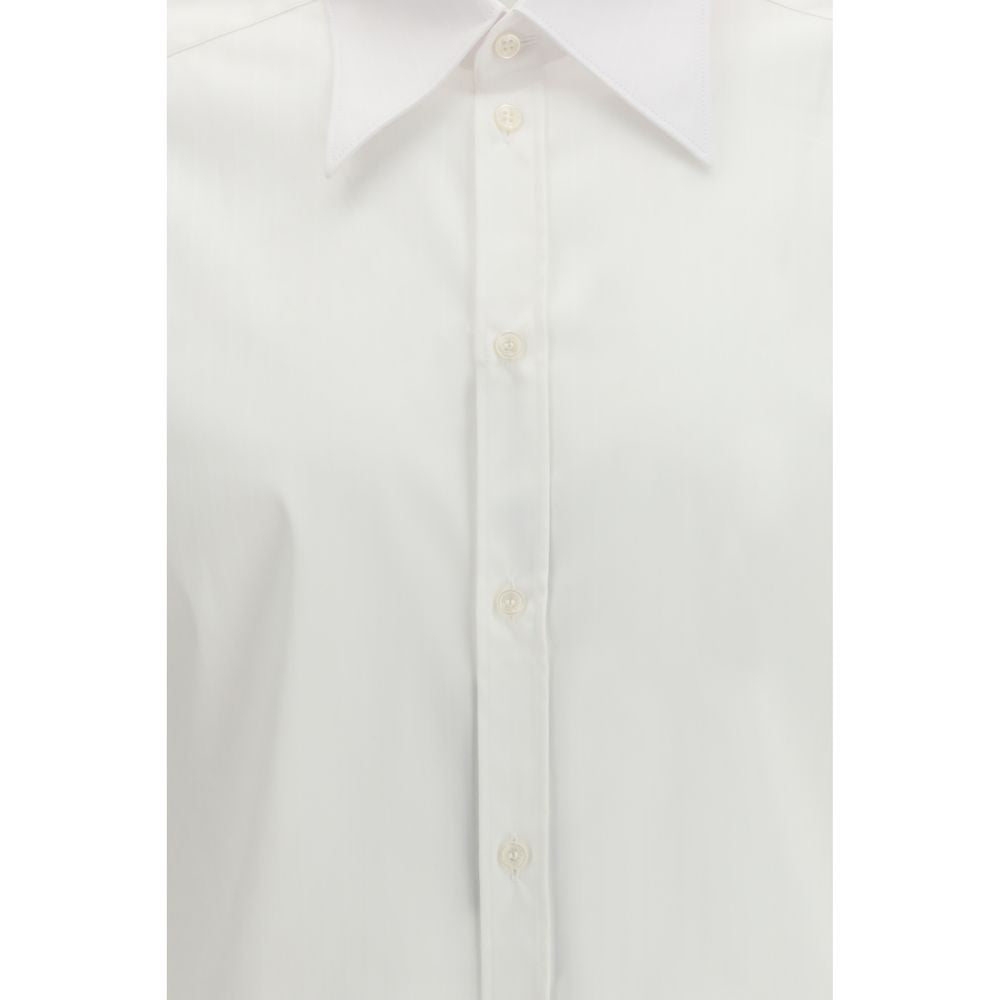 Dolce &amp; Gabbana White Alpaca Vicugna Pacos Dress Shirt