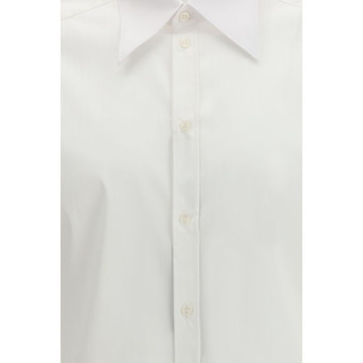 Dolce &amp; Gabbana White Alpaca Vicugna Pacos Dress Shirt