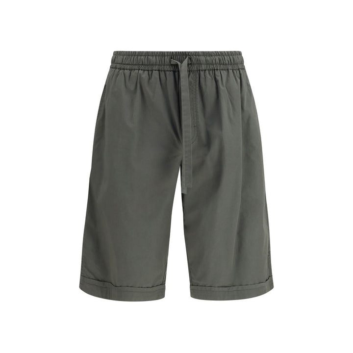 Dolce &amp; Gabbana Gray Cotton Bermuda Shorts