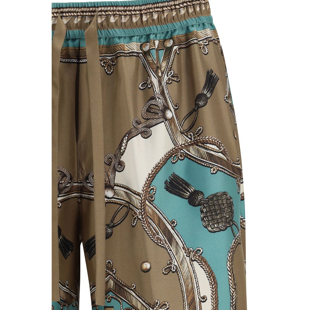 Dolce &amp; Gabbana Multicolor Silk Bermuda Shorts