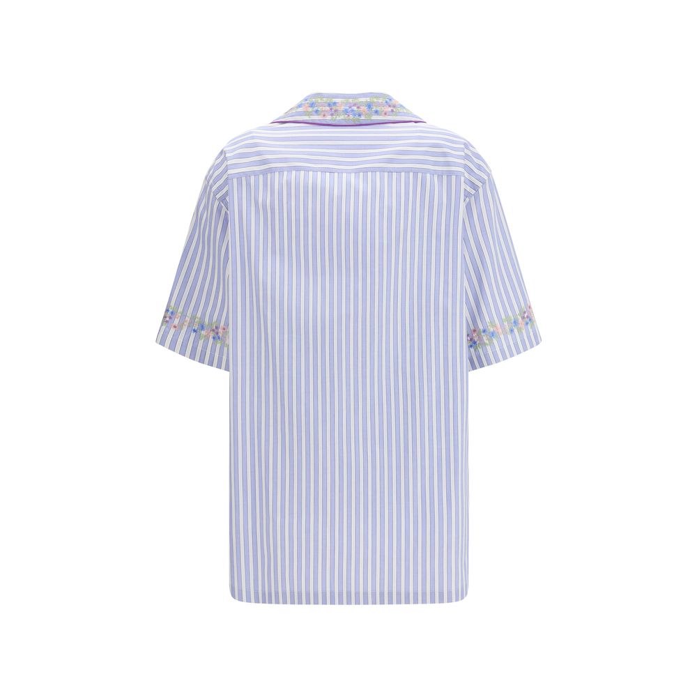 Dolce &amp; Gabbana Blue Cotton Shortsleeve Shirt
