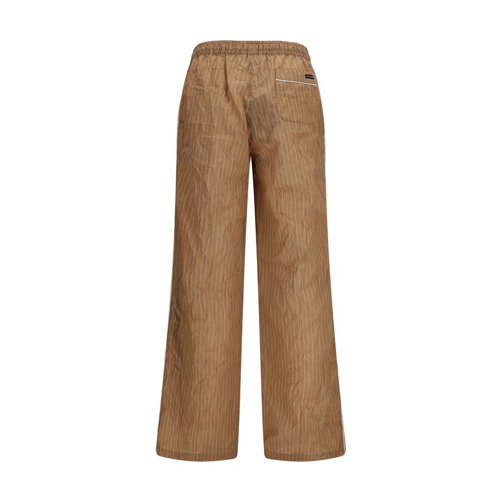Dolce &amp; Gabbana Brown Linen Casual Pants