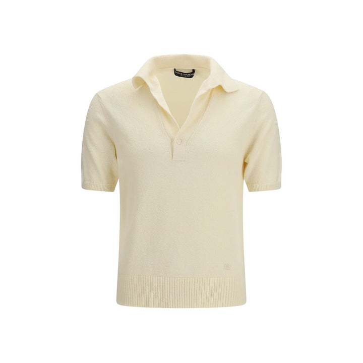 Dolce &amp; Gabbana Beige Cotton Polo Shirt