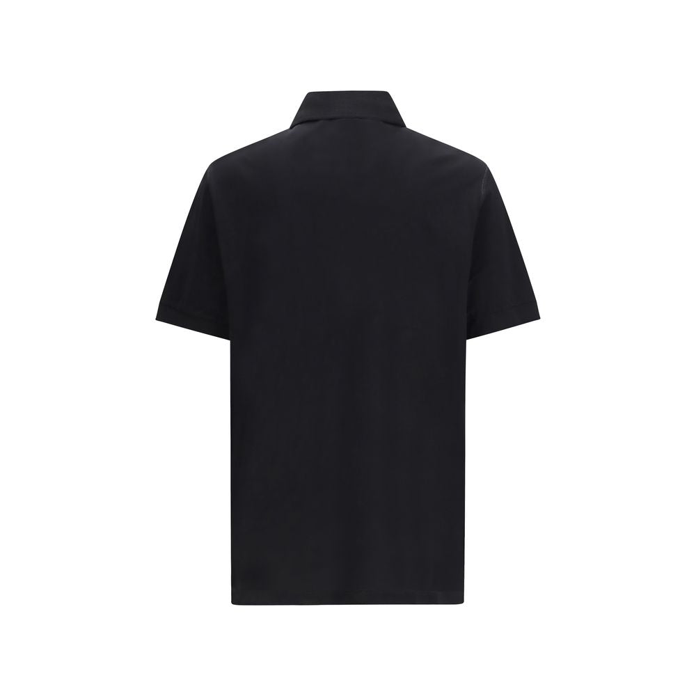 Dolce &amp; Gabbana Black Cotton Polo Shirt