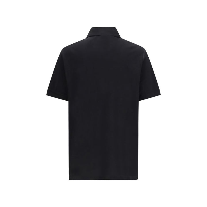 Dolce &amp; Gabbana Black Cotton Polo Shirt