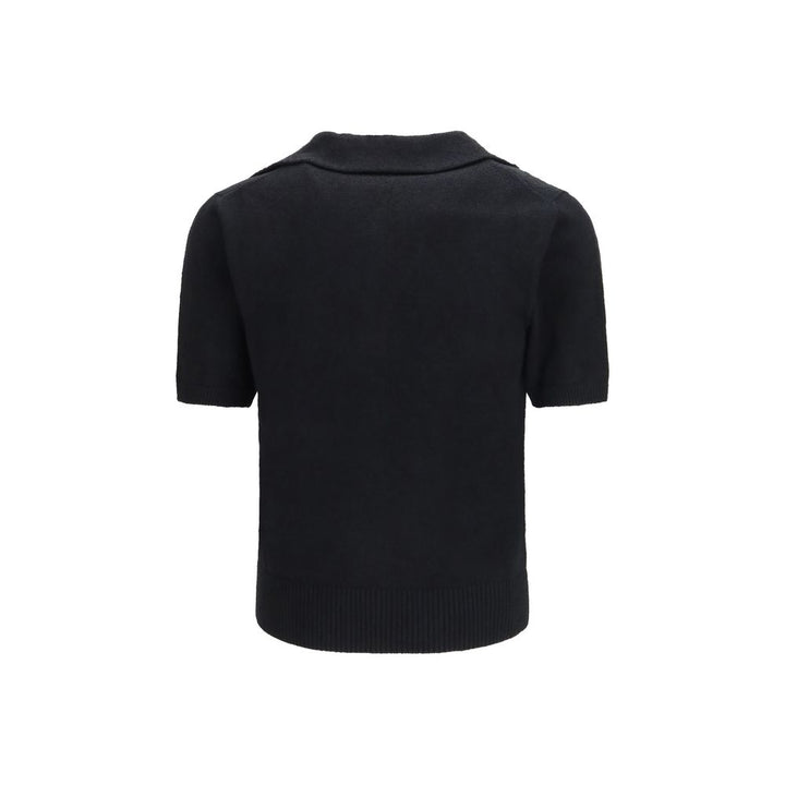 Dolce &amp; Gabbana Black Cotton Polo Shirt