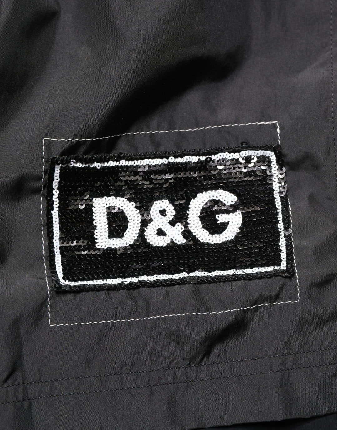Dolce &amp; Gabbana Black Polyester Drawstring Men Shorts Swimwear