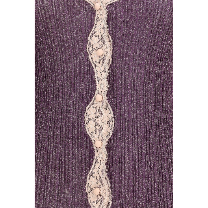 Valentino Purple Viscose Cardigan