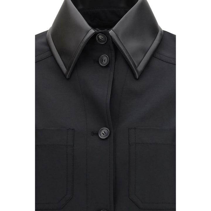 Max Mara Black Polyester Pattern Shirt