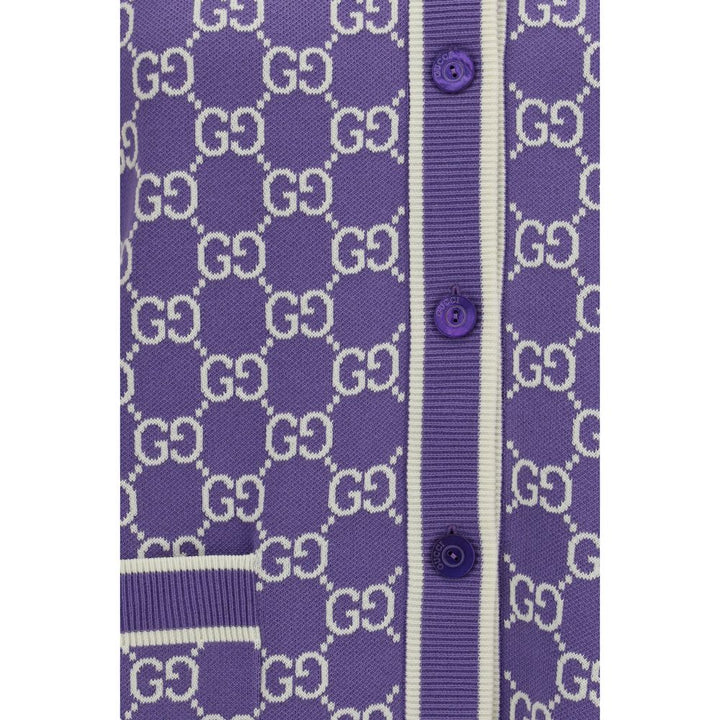 Gucci Purple Cotton Cardigan