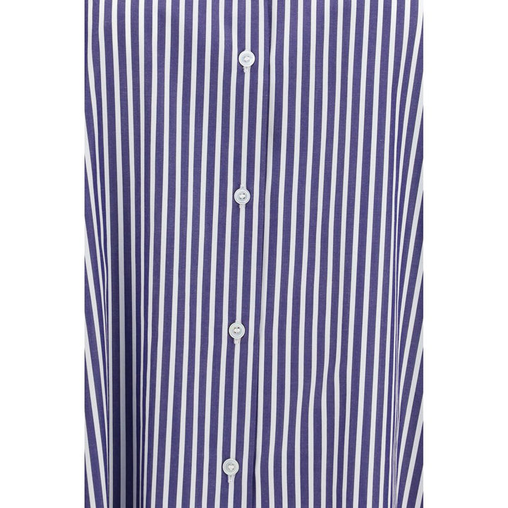 Max Mara Blue Cotton Pattern Shirt