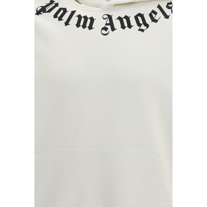 Palm Angels White Cotton Sweatshirt