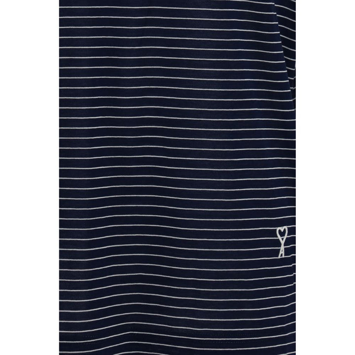 Ami Paris Blue Cotton T-Shirt