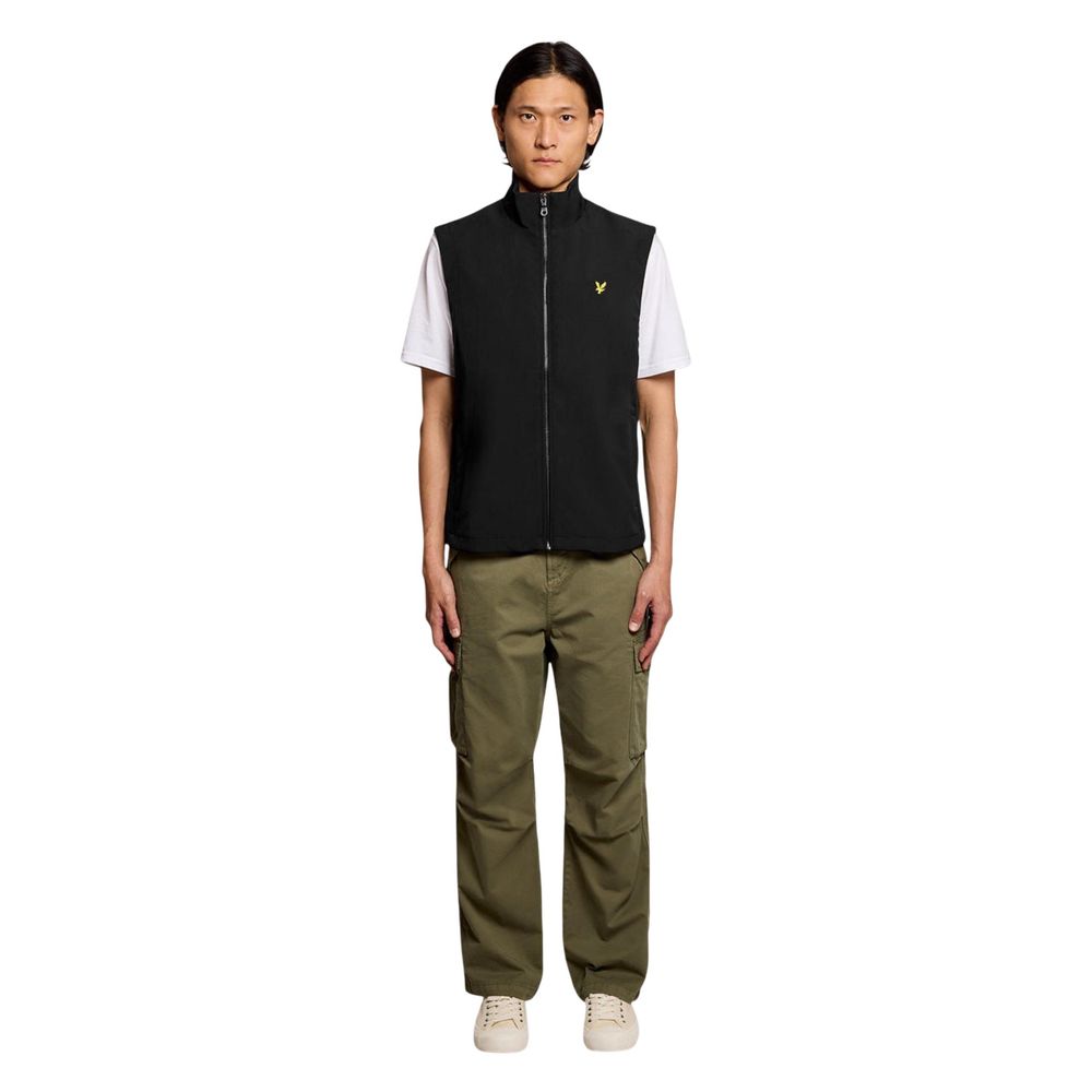 Lyle &amp; Scott Black Polyester Sleeveless Jacket