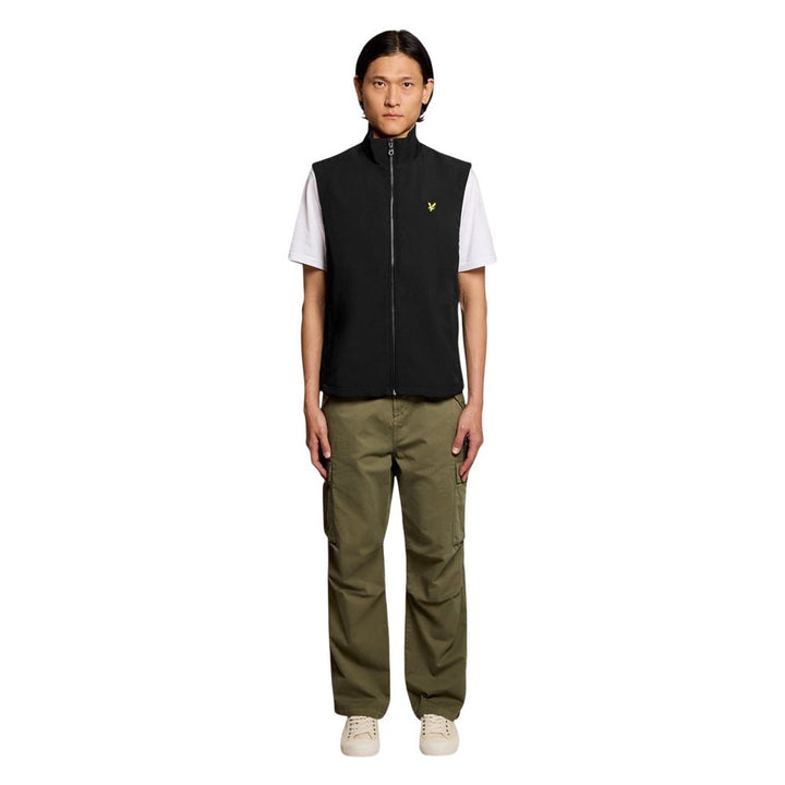 Lyle &amp; Scott Black Polyester Sleeveless Jacket