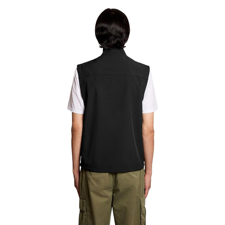 Lyle &amp; Scott Black Polyester Sleeveless Jacket