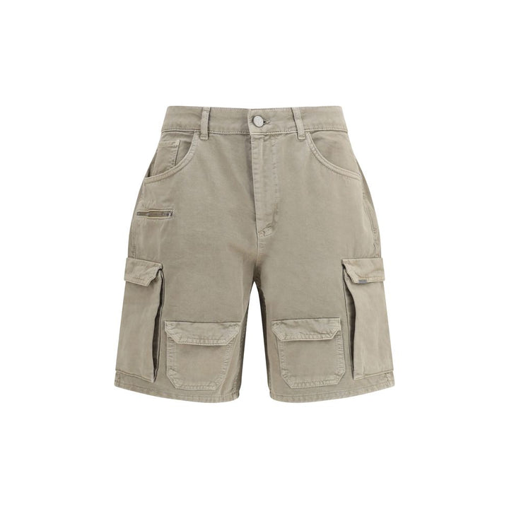 Represent Beige Cotton Bermuda Shorts