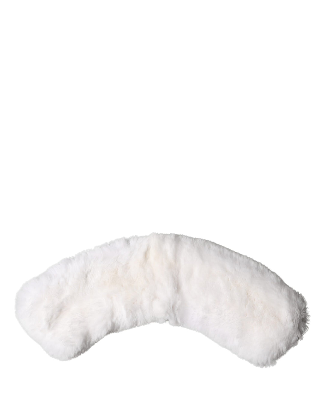 Dolce &amp; Gabbana White Fur Shoulder Collar Wrap Shawl Scarf