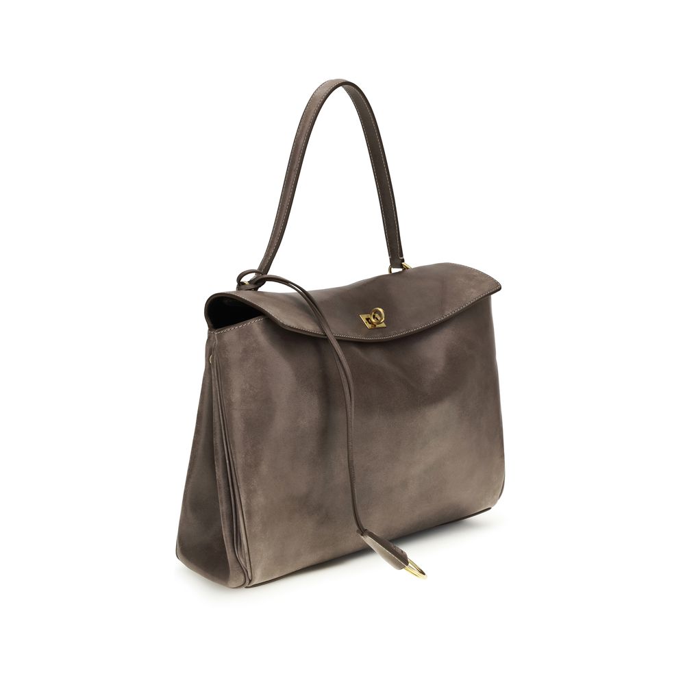 Balenciaga - Gray Lamb Ovis Aries Shoulder Bag