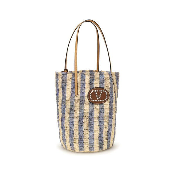 Valentino Garavani - Blue Raffia Backet Bag