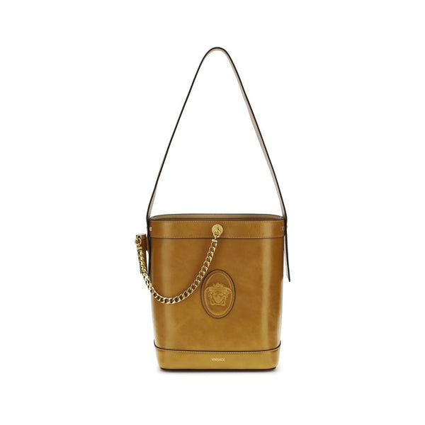 Versace - Brown Calf Leather Bos Taurus Backet Bag